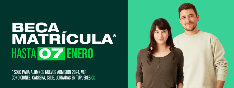 Beca Matrícula hasta el 07 de enero 2024
